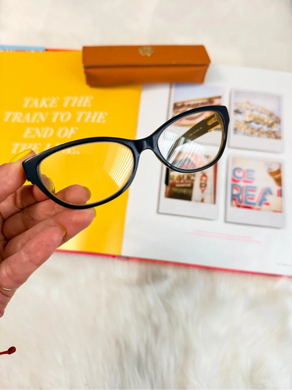 Tory Burch Cat-Eye Glasses in Brown with Cream Temples